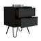 Tuhome Augusta 2 Nightstand, Four Legs, Two Drawers, Black MLW7032 - alternate 6